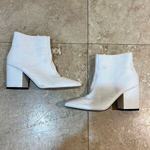 White Heeled Ankle Booties size 7
